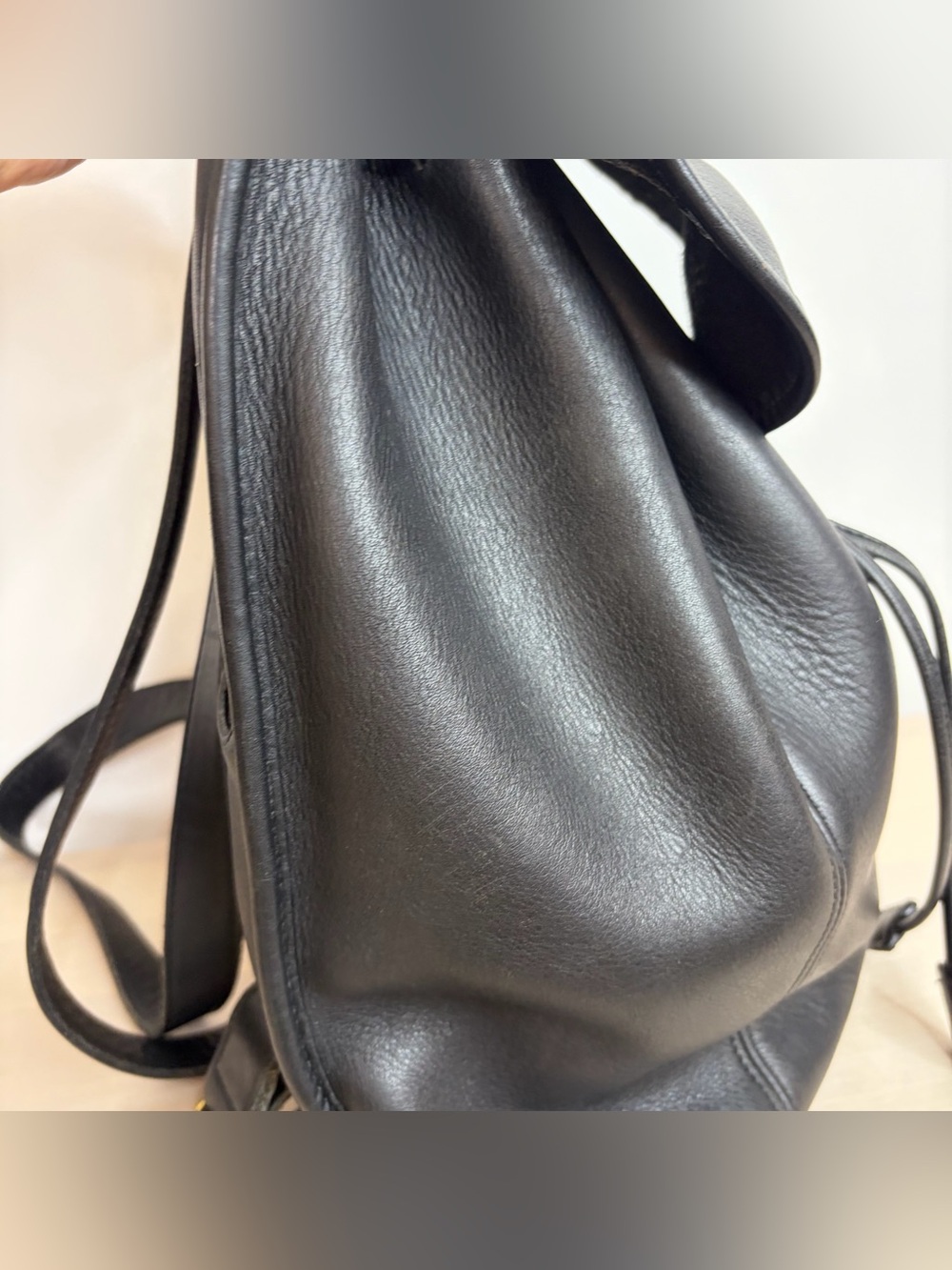 Vintage rare coach black leather backpack - Picture 6 of 15